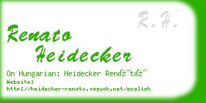 renato heidecker business card